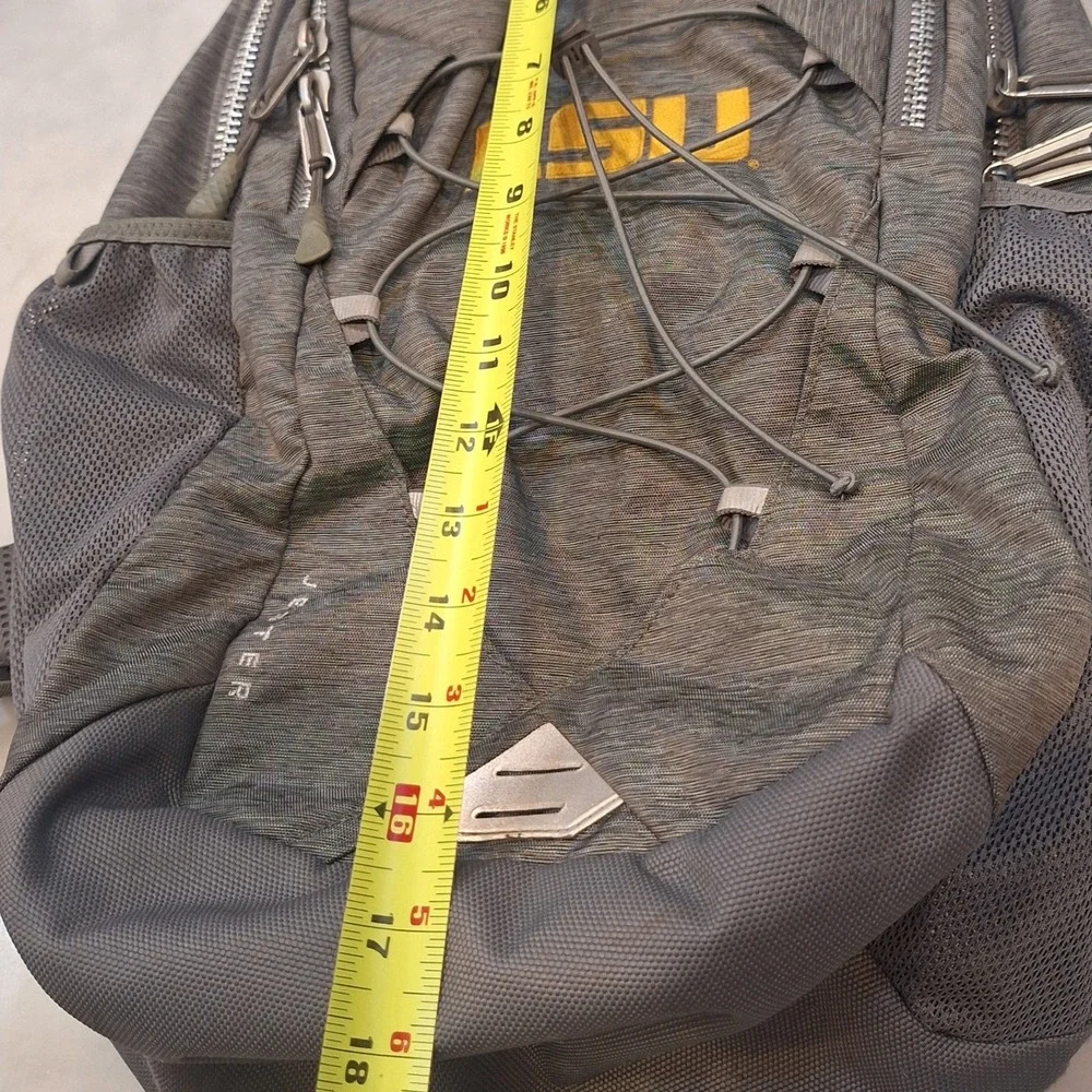 The North Face Jester Backpack Unisex OS Gray LSU Tigers Embroidered School Bag